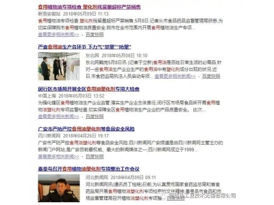 資訊 | 全國(guó)多地對(duì)食用油企業(yè)進(jìn)行塑化劑專項(xiàng)檢查，您還沒有選擇“食品級(jí)軟管”嗎？
